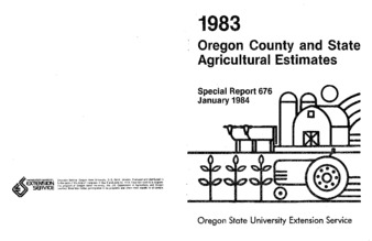 1983 Oregon County and State Agricultural Estimates thumbnail