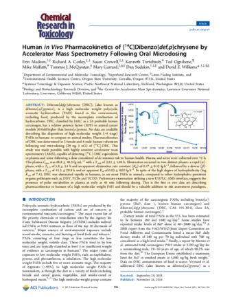 Human in vivo Pharmacokinetics of [¹⁴C]Dibenzo[def,p]chrysene by Accelerator Mass Spectrometry Following Oral Micro-Dosing thumbnail