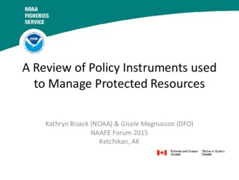 A Review of Policy Instruments used to manage Protected Resources thumbnail