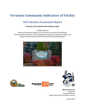 Vernonia Community Indicators of Vitality: 2013 Baseline Assessment Report thumbnail