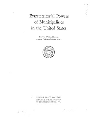 Extraterritorial powers of municipalities in the United States thumbnail