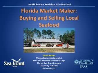 Challenges of Efforts to Adapt Market Makers—an On-line Platform Designed to link local Agriculture and Consumers—for use by the Seafood Industry thumbnail