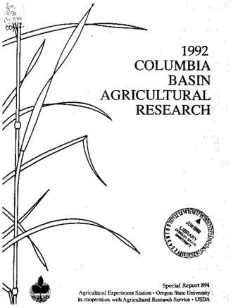 1992 Columbia Basin agricultural research thumbnail