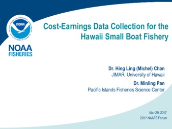 Cost-Earnings Data Collection for the Hawaii Small Boat Fishery Miniaturansicht