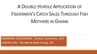 A Double Hurdle Application of Fishermen’s Catch Sales Through Fish Mothers in Ghana miniatura