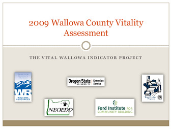 2009 Wallowa County Vitality Assessment miniatura