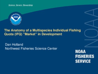 The Anatomy of a Multispecies Individual Fishing Quota (IFQ) Market in Development la vignette