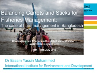 Balancing Carrots and Sticks for Fisheries Management: The Case of Hilsa Management in Bangladesh thumbnail