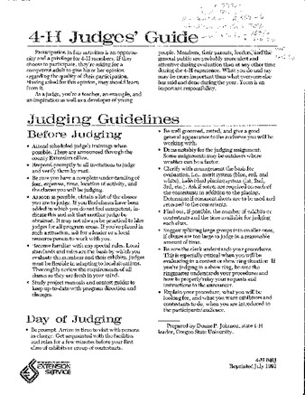 4-H judges' guide [1991] la vignette
