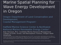 Marine Spatial Planning for Wave Energy Development in Oregon Miniaturansicht