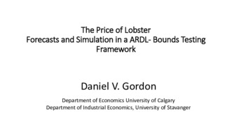 The Price of Lobster, Forecasts and Simulation in a ARDL- Bounds Testing Framework 缩图