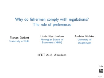 Why Do Fishermen Comply with Regulations? The Role of Preferences thumbnail