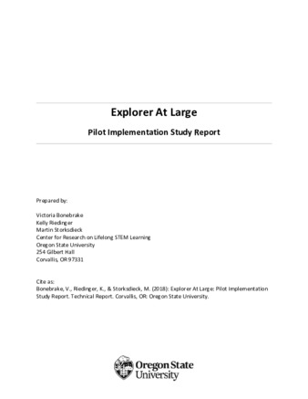 Explorer at Large: Pilot Implementation Study Report thumbnail