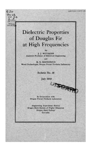Dielectric properties of Douglas fir at high frequencies Miniatura