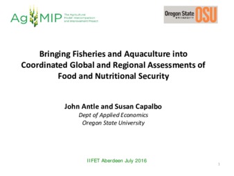 Bringing Fisheries and Aquaculture into Coordinated Global and Regional Assessments of Food and Nutritional Security thumbnail
