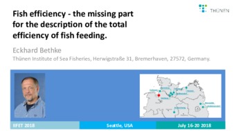 Fish efficiency - the missing part for the description of the total efficiency of fish feeding thumbnail