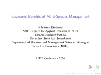 Economic Benefits of Multi-Species Management thumbnail