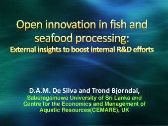 Open Innovation in Fish and Seafood Processing: External Insights to Boost Internal R&D Efforts thumbnail