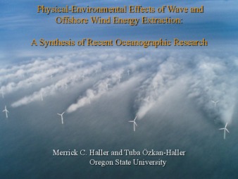 Physical-Environmental Effects of Wave and Offshore Wind Energy Extraction: A Synthesis of Recent Oceanographic Research thumbnail
