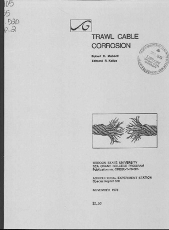 Trawl cable corrosion thumbnail