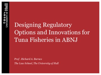 Designing Regulatory Options and Innovations for Tuna Fisheries in ABNJ thumbnail