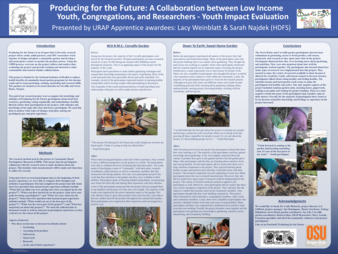 Producing for the Future: A Collaboration between Low Income Youth, Congregations, and Researchers - Youth Impact Evaluation thumbnail