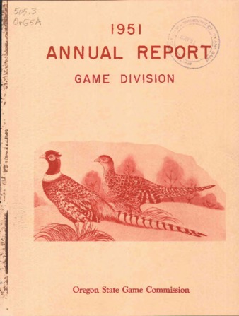 Annual report - Game Division : 1951 miniatura