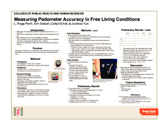 Measuring Pedometer Accuracy in Free Living Conditions thumbnail