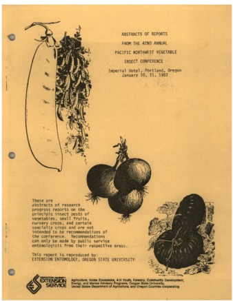 Abstracts of reports from the 42nd annual Pacific Northwest Vegetable Insect Conference thumbnail
