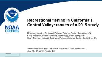 Recreational fishing in California’s Central Valley: results of a 2015 study thumbnail
