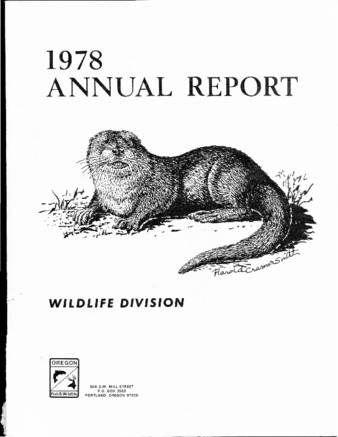1978 Annual Report: Wildlife Division la vignette