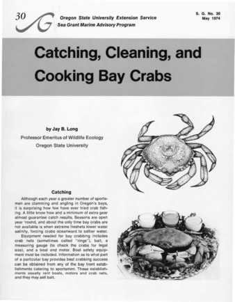 Catching, cleaning, and cooking bay crabs [1974] thumbnail