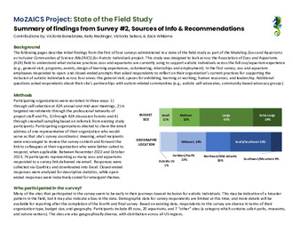 MoZAICS Project: State of the Field Study. Summary of findings from Survey #2, Sources of Info & Recommendations thumbnail