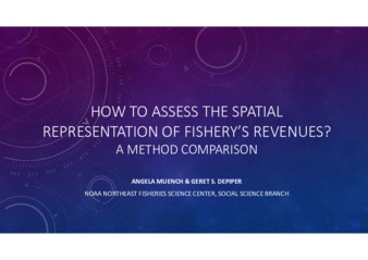 How to Assess the Spatial Representation of Fishery's Revenues? A Method Comparison la vignette