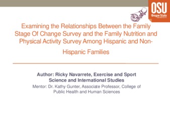 Examining relationships between the Family Stage of Change Survey and the Family Nutrition Physical Activity Survey among Hispanic and non-Hispanic families thumbnail