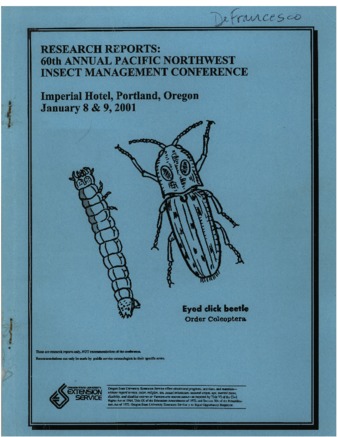 Research reports : 60th Annual Pacific Northwest Insect Management Conference Miniatura