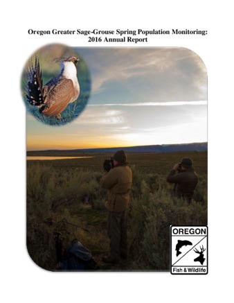 Oregon Greater Sage-Grouse Spring Population Monitoring: 2016 Annual Report thumbnail
