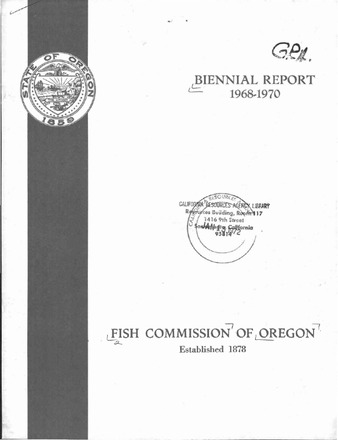 Biennial report to the Governor and the Fifty-Sixth Legislative Assembly : July 1, 1968 - June 30, 1970 miniatura