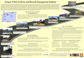 Tribal Archives and Records Management Institute poster thumbnail