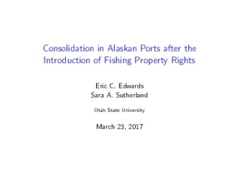 Consolidation in Alaskan Ports after the Introduction of Fishing Property Rights Miniaturansicht