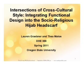 Intersections of Cross-Cultural Style: Integrating Functional Design into the Socio-Religious Hijab Headscarf 缩图