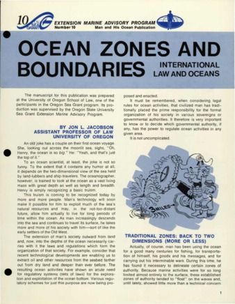 Ocean zones and boundaries : international law and oceans thumbnail