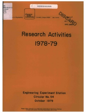 1978-79 Research activities in the School of Engineering thumbnail