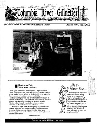Columbia River Gillnetter ; Vol. 24, No. 2 (Autumn 1993) thumbnail