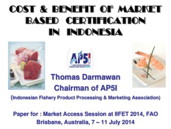 Complying with Market Based Certification Schemes in Indonesian Fisheries and Aquaculture Miniatura
