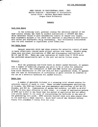 Weed control in horticultural crops - 1963 [preliminary draft] thumbnail