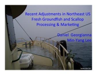 Recent Adjustments in Northeast US Fresh Groundfish and Scallop Processing and Marketing la vignette