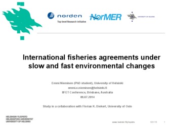 International Fisheries Agreements with a Shifting Stock thumbnail