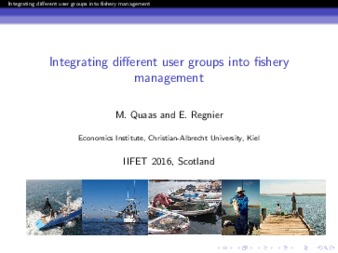 Integrating Different User Groups into Fishery Management thumbnail
