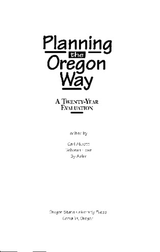 Planning the Oregon way : a twenty-year evaluation thumbnail